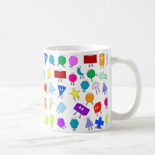 Colourful 2D & 3D Geometric Shapes Pattern for Kid Coffee Mug