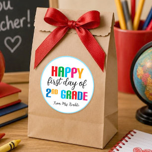 Colourful 2nd Grade School Sticker
