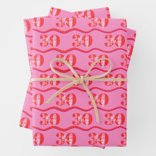 Colourful 30th Birthday Gift Wrap