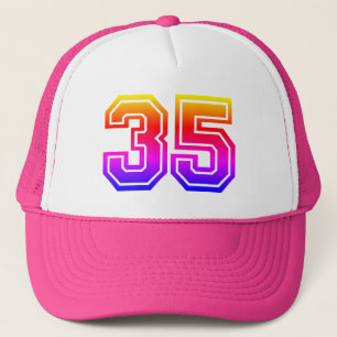 Colourful 35th Birthday Party Trucker Hat