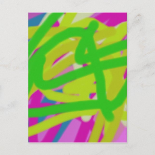 colourful 3748 abstract art postcard (Front)