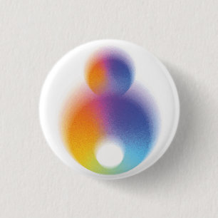 colourful 3 cm round badge