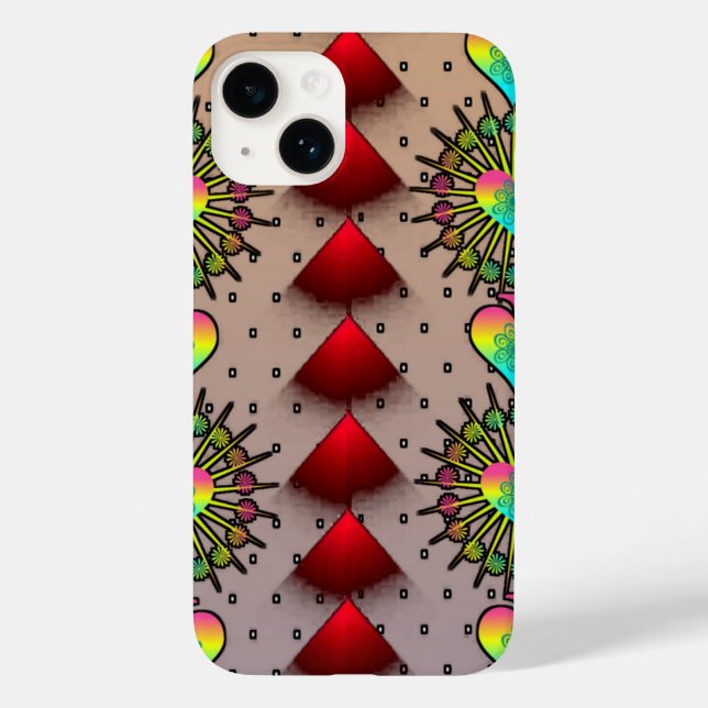 Colourful 3D Digital Art iPhone 15 Clear Case – Pe (Back)