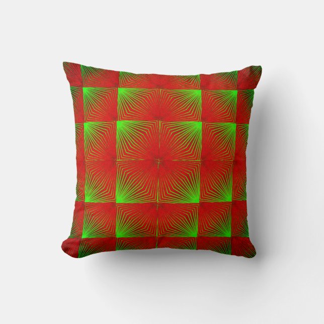 Colourful 3D Digital Art Throw Pillow | 16x16 Perf (Front)