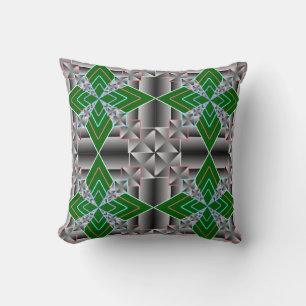Colourful 3D Digital Art Throw Pillow   16x16 Perf