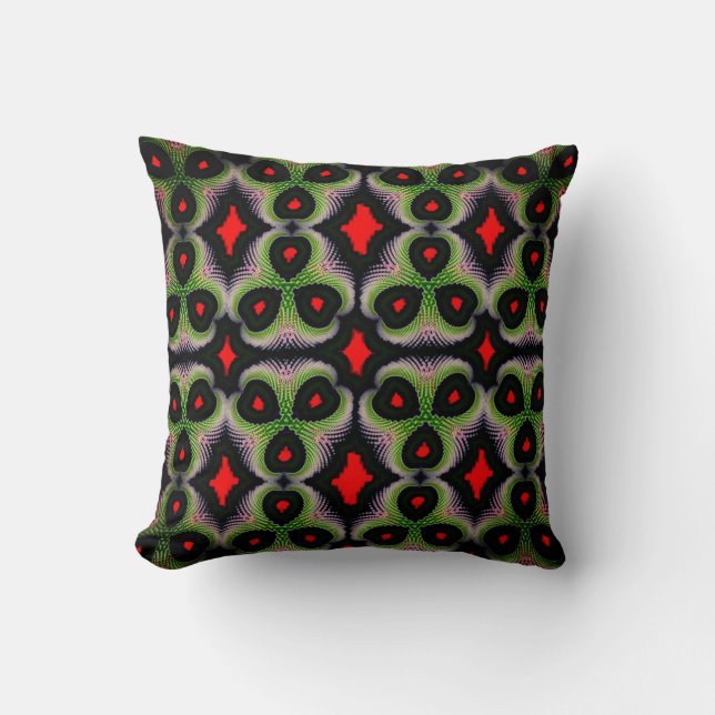 Colourful 3D Digital Art Throw Pillow | 16x16 Perf (Front)