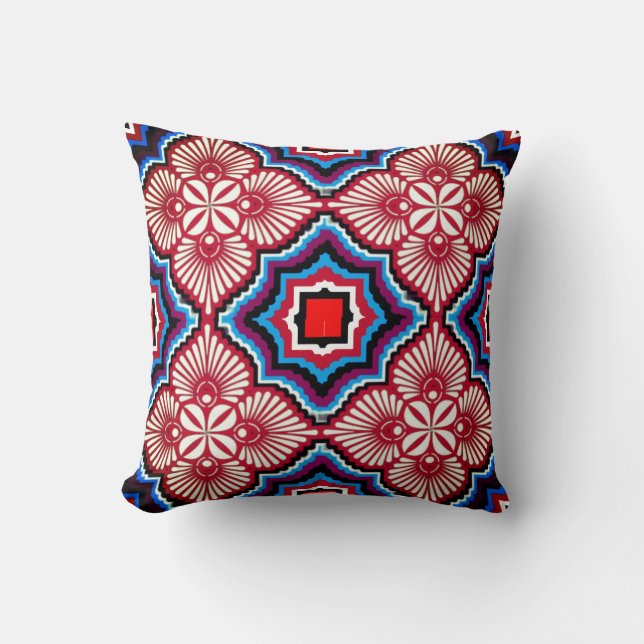 Colourful 3D Digital Art Throw Pillow | 16x16 Perf (Front)