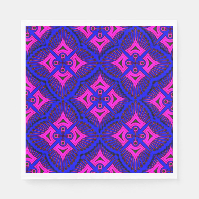 Colourful 3D Digital Design Luncheon Napkins - Per (Front)