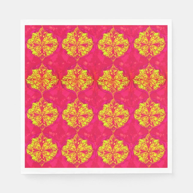 Colourful 3D Digital Design Luncheon Napkins - Per (Front)