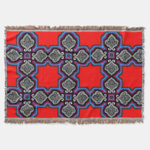 Colourful 3D Digital Design Throw Blanket