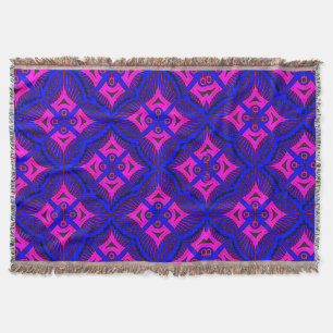 Colourful 3D Digital Design Throw Blanket
