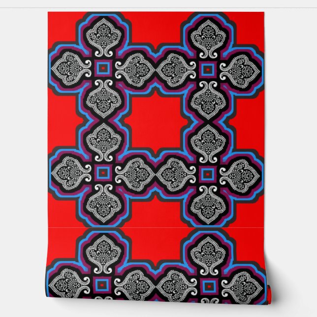 Colourful 3D Digital Peel and Stick Wallpaper – Te (Unrolling)