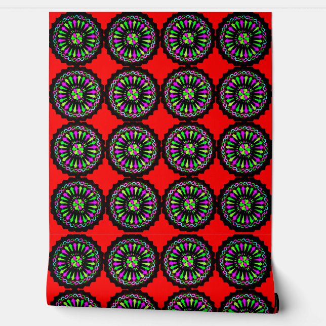 Colourful 3D Digital Peel and Stick Wallpaper – Te (Unrolling)