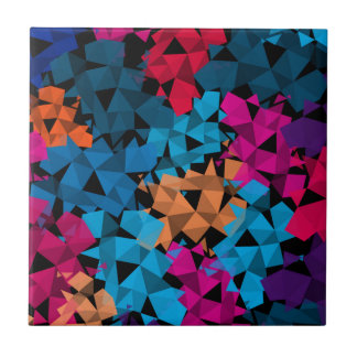 Colourful 3D geometric Shapes Tile