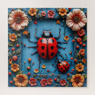 Colourful 3d ladybug jigsaw puzzle