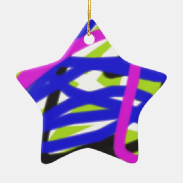 colourful 4834 abstract art ceramic ornament (Front)