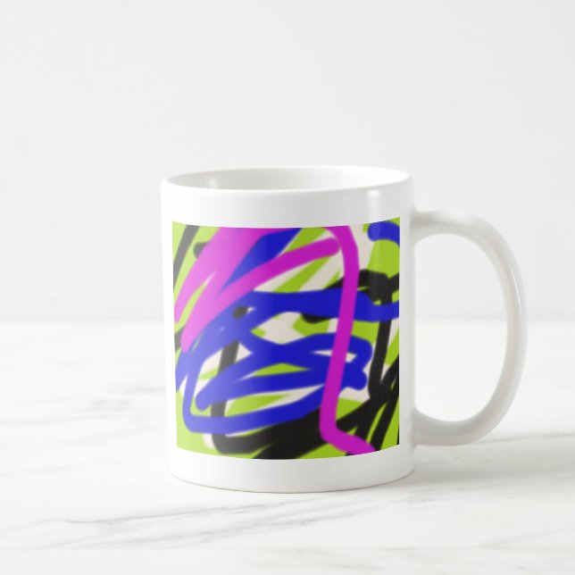 colourful 4834 abstract art coffee mug (Right)