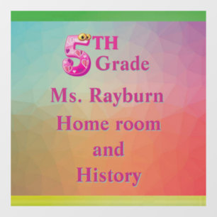 Colourful 5th Grade School Room 6” X 6”