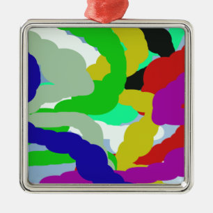 colourful 64329 abstract design metal tree decoration
