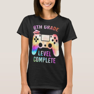 Colourful 6th Grade Level Complete Gamer Graduatio T-Shirt