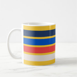 Colourful 70s 80s Retro Striped Stripes Coffee Mug