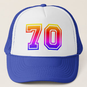Colourful 70th Birthday Trucker Hat