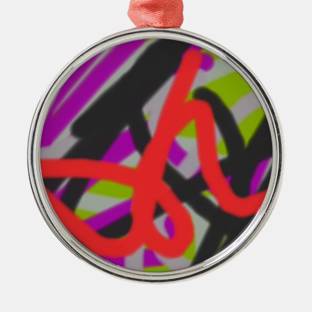colourful 7564 abstract art metal ornament (Front)