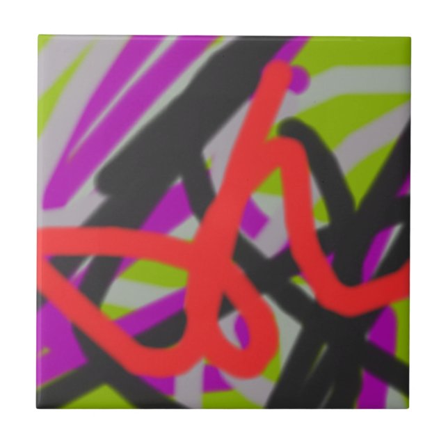 colourful 7564 abstract art tile (Front)