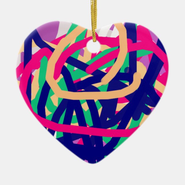 colourful 7647 abstract art ceramic ornament (Front)