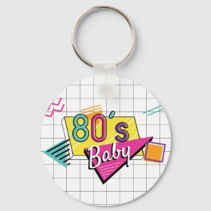 Colourful 80's Baby Keychain
