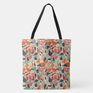 Colourful 80s-inspired Teardrop Patterned Tote Bag
