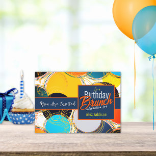 Colourful 80s Retro Birthday Party Personalise Invitation