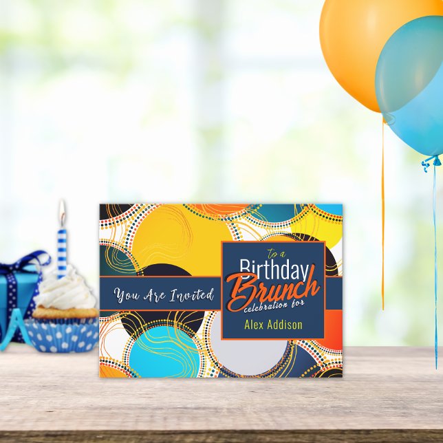 Colourful 80s Retro Birthday Party Personalise Invitation (Creator Uploaded)