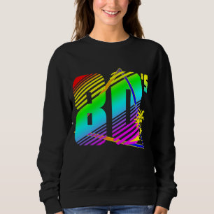 Colourful 80's sunset palm trees sweatshirt