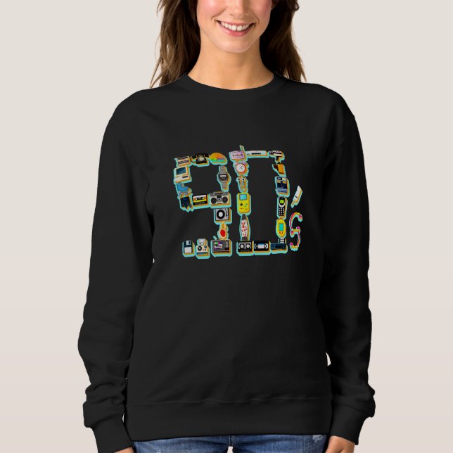 Colourful 90s Trend Products Theme Party Costume 9 Sweatshirt (Front)
