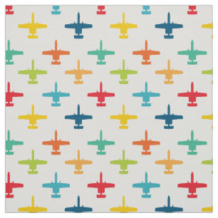 Colourful A-10 Warthog Attack Jet Pattern Primarie Fabric