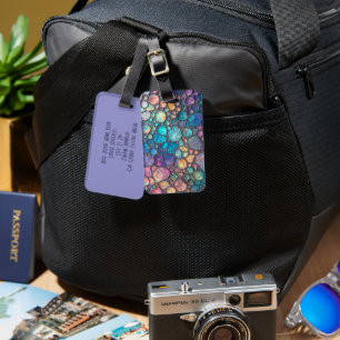 Colourful Abalone Bubbles Custom Luggage Tag