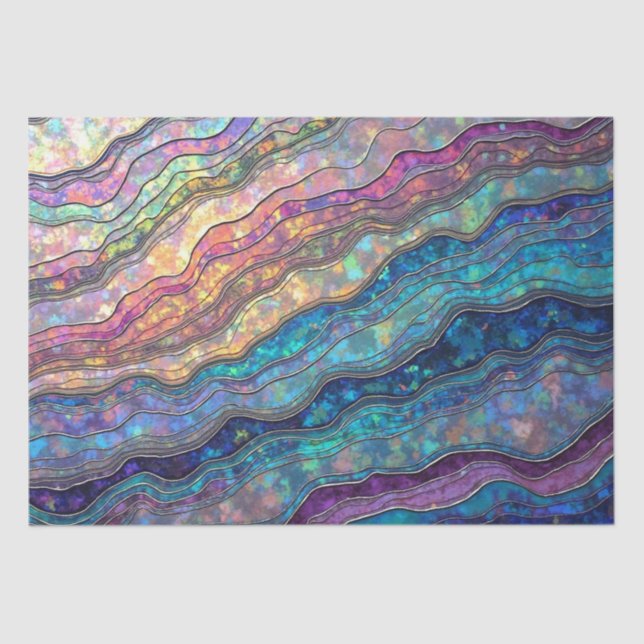 Colourful Abalone Ripples Tissue Paper (Front)