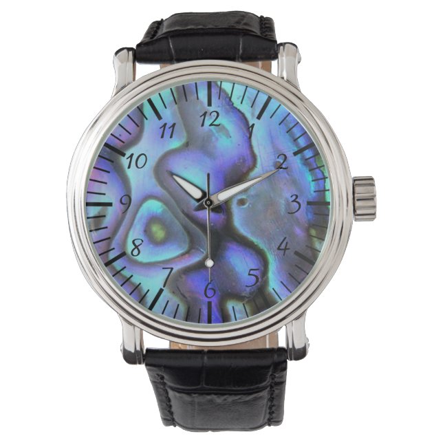 Colourful Abalone Seashell, Beautiful Nature Watch (Front)