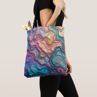 Colourful Abalone Swirls  Tote Bag