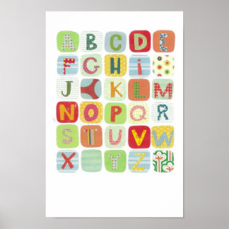 Colourful ABC Canvas Poster