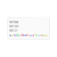 Colourful ABC Rainbow Crayons Kid's Handwriting
