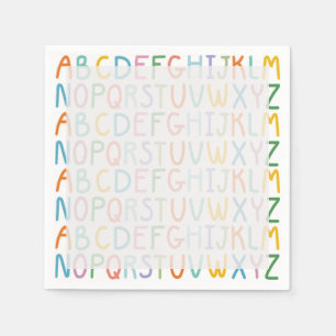 Colourful ABCs Napkin