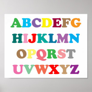 Colourful ABC's text Poster