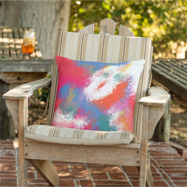 Colourful abstract 77 cushion (Chair)