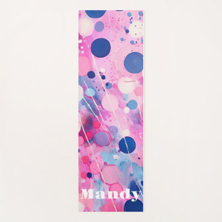 colourful abstract acryl painting style with name yoga mat