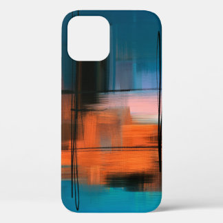 Colourful abstract acrylic painting. Surreal lands iPhone 12 Case