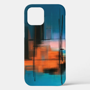 Colourful abstract acrylic painting. Surreal lands iPhone 12 Case