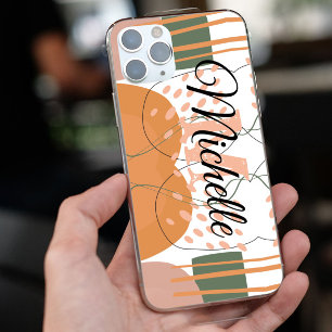 Colourful Abstract aesthetic Custom monogram names Case-Mate iPhone 14 Case