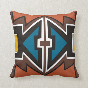 Colourful abstract African art Cushion